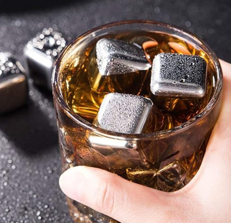 یخ استیل مکعبی مدل پک 4 عددی